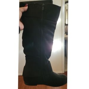 Suede Knee High Boots